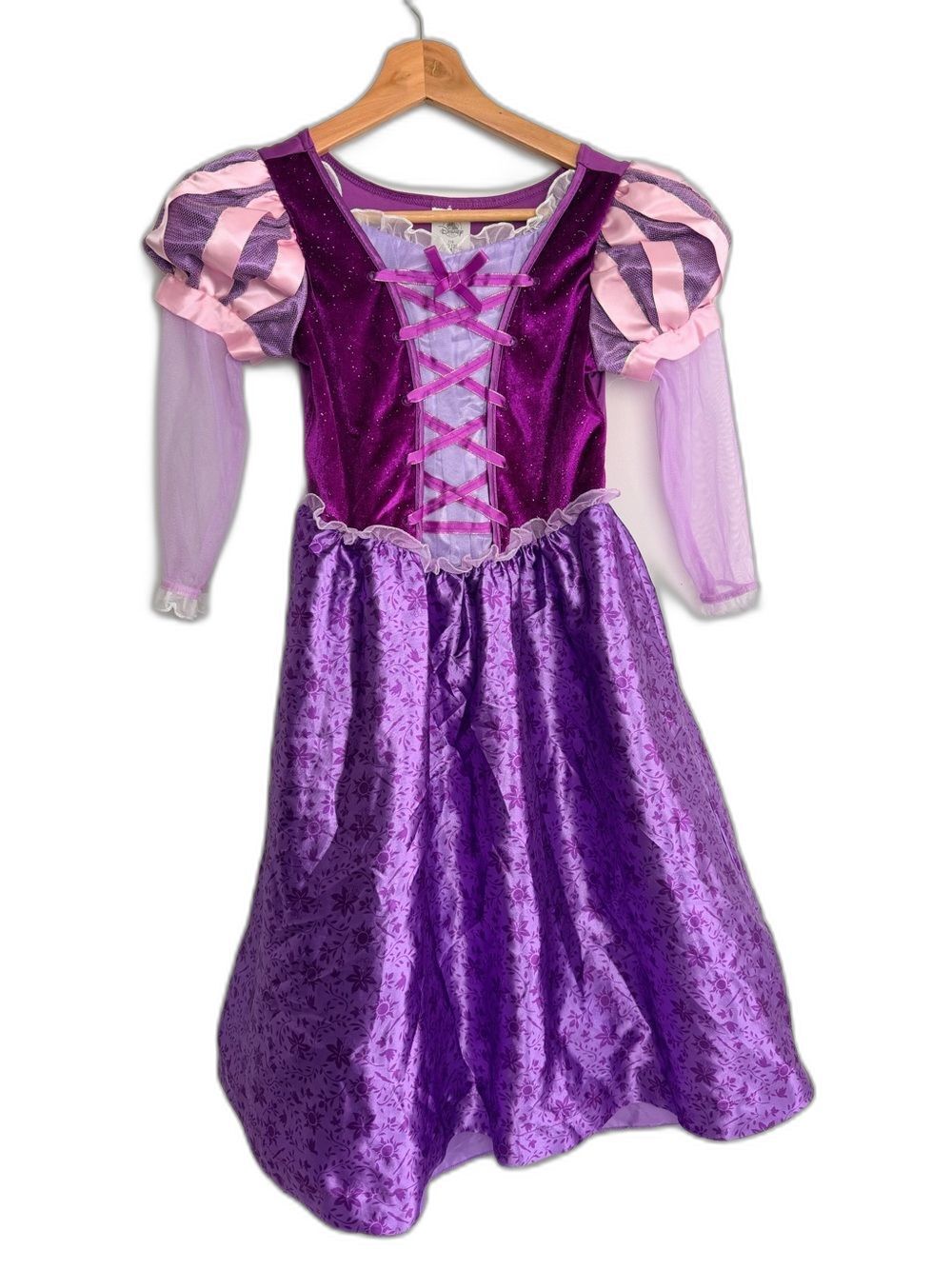 Disney Store Rapunzel Tangled Costume Girls 7/8 Purple Princess Dress Gown